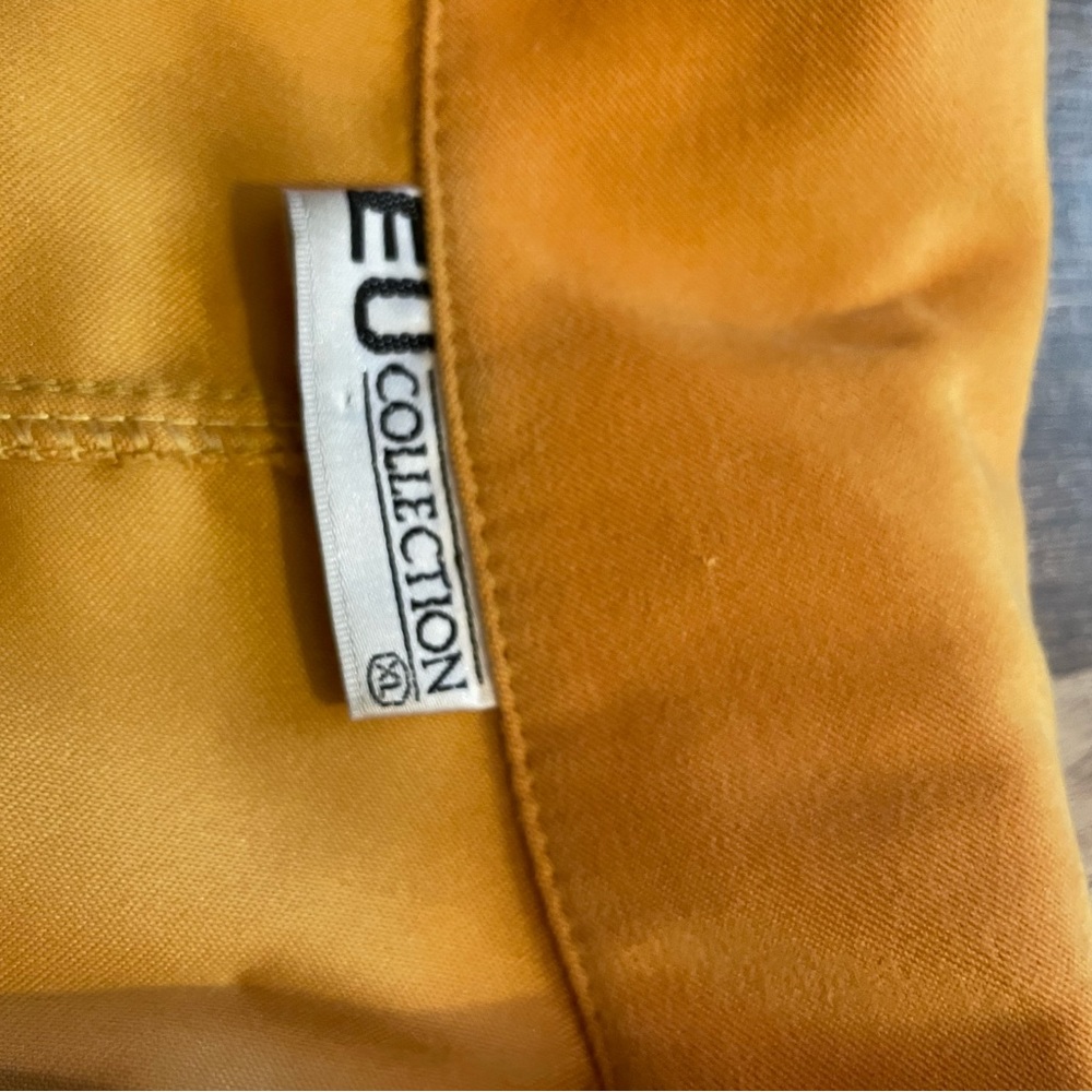 Solid Yellow Button-Front Swede-Like Long-Sleeve … - image 5